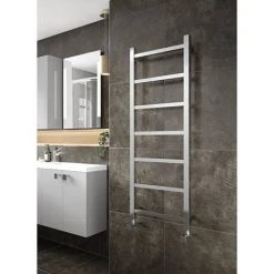 Hudson Reed Eton Designer Radiator 1200 x 450mm - Chrome - HL375 -Cheap Bathroom Heating Store HL375 D3 460
