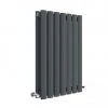 Hudson Reed Revive 600 x 412mm Horizontal Double Panel Radiator - Anthracite - HLA37D -Cheap Bathroom Heating Store HLA37D P