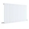 Hudson Reed Sloane 600 x 992mm Horizontal Single Panel Radiator - Satin White - HLW56 -Cheap Bathroom Heating Store HLW56 P
