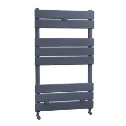 Malham Straight Flat Panel Heated Towel Rail - W500 x H840mm - Anthracite