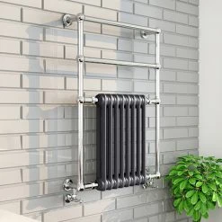 Keswick Anthracite Traditional Wall Hung Towel Rail Radiator (825 x 673mm)