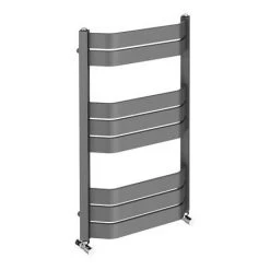 Milan Bow-Fronted Anthracite 850 x 550 Designer Flat Panel Heated Towel Rail -Cheap Bathroom Heating Store MBTR855A4 d3 460