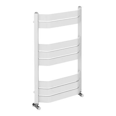 Milan Bow-Fronted White 850 x 550 Designer Flat Panel Heated Towel Rail 6 Milan Bow-Fronted White 850 x 550 Designer Flat Panel Heated Towel Rail - Image 4