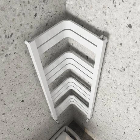 Milan Corner White 1200 x 300 x 300 Heated Towel Rail 4 Milan Corner White 1200 x 300 x 300 Heated Towel Rail - Image 2