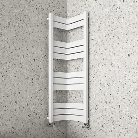 Milan Corner White 1200 x 300 x 300 Heated Towel Rail 3 Milan Corner White 1200 x 300 x 300 Heated Towel Rail