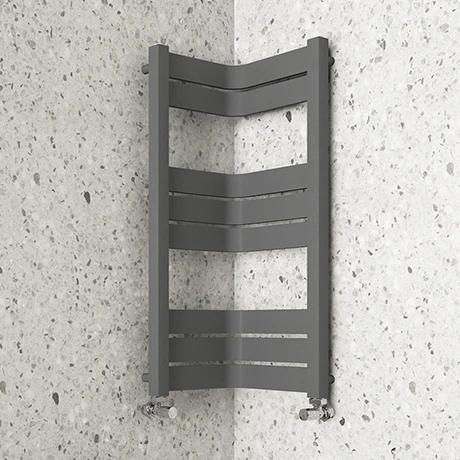 Milan Corner Anthracite 850 x 300 x 300 Heated Towel Rail 3 Milan Corner Anthracite 850 x 300 x 300 Heated Towel Rail