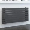 Milan Curved Anthracite 1000 x 500 Horizontal Designer Flat Panel Heated Towel Rail -Cheap Bathroom Heating Store MCTR5105A3 p