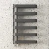 Milan Curved Anthracite 850 x 500 Designer Flat Panel Heated Towel Rail - 6 Sections -Cheap Bathroom Heating Store MCTR855A1 p
