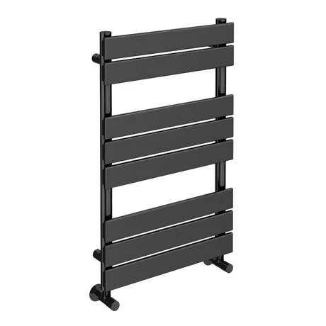 Milan Black Nickel 800 x 500mm Single Panel Heated Towel Rail 4 Milan Black Nickel 800 x 500mm Single Panel Heated Towel Rail - Image 2