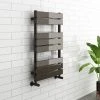 Milan Black Nickel 800 x 500mm Single Panel Heated Towel Rail -Cheap Bathroom Heating Store MILD2BN01 prod1