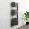 Milan Black Nickel 1200 x 500mm Single Panel Heated Towel Rail -Cheap Bathroom Heating Store MILD2BN02 prod1