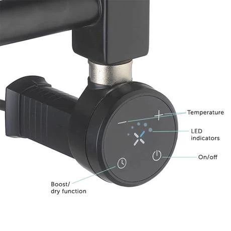 Crosswater MPRO 480 x 1380mm Electric Only Towel Rail - Matt Black - MP48X1380MBELEC 4 Crosswater MPRO 480 x 1380mm Electric Only Towel Rail - Matt Black - MP48X1380MBELEC - Image 2