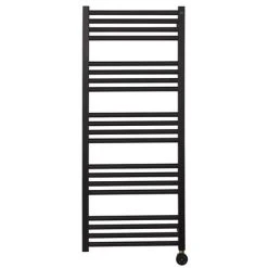 Crosswater MPRO 480 x 1140mm Electric Only Towel Rail - Matt Black - MP48X1140MBELEC -Cheap Bathroom Heating Store MP48X1140MBELEC D1 460