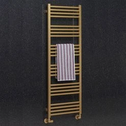 Crosswater MPRO 480 x 1380mm Heated Towel Rail - Brushed Brass Effect - MP48X13800F