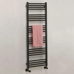 Crosswater MPRO 480 x 1380mm Heated Towel Rail - Matt Black - MP48X1380MB