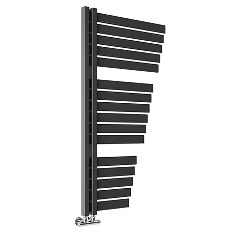 Toreno Casa Offset Tapered Heated Towel Rail - Anthracite (1100 x 590mm) 3 Toreno Casa Offset Tapered Heated Towel Rail - Anthracite (1100 x 590mm)
