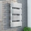Monza 500 x 1000 White Designer D-Shaped Heated Towel Rail -Cheap Bathroom Heating Store MZ10X5W p