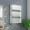 Monza 500 x 736 White Designer D-Shaped Heated Towel Rail