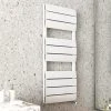 Monza White Aluminium Heated Towel Rail 1200 x 500mm Curved Panels 2 Monza White Aluminium Heated Towel Rail 1200 x 500mm Curved Panels -Cheap Bathroom Heating Store MZAL9W p