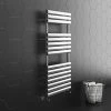 Monza 500 x 1120 Stainless Steel Oval Heated Towel Rail -Cheap Bathroom Heating Store MZSS7 n p