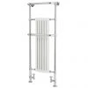 Old London - Chrome & White Tilbury Radiator - 1500 x 575mm - LDR008 -Cheap Bathroom Heating Store Old London Chrome White Tilbury Radiator 1500 x 575 LDR008 p