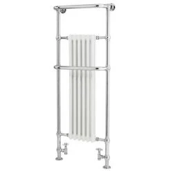 Old London - Chrome & White Tilbury Radiator - 1500 x 575mm - LDR008