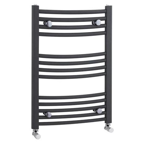 Nuie - Curved Ladder Towel Rail 700 x 500mm - Anthracite - MTY102 3 Nuie - Curved Ladder Towel Rail 700 x 500mm - Anthracite - MTY102