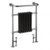 Burlington Trafalgar Black Heated Towel Rail Radiator -Cheap Bathroom Heating Store R1CHRBLA P