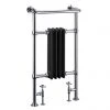 Burlington Bloomsbury Black Heated Towel Rail Radiator - R2CHRBLA -Cheap Bathroom Heating Store R2CHRBLA p