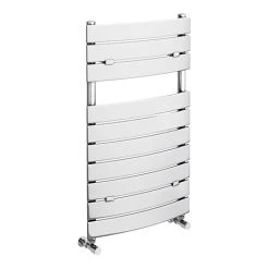 Milan Curved Heated Towel Rail 840mm x 493mm Chrome