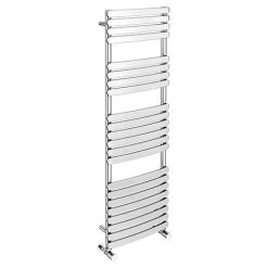 Murano Flat 1500 x 500mm Chrome Modern Heated Towel Rail - 22 Sections