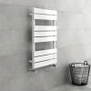 Milan White 800 x 490mm Heated Towel Rail -Cheap Bathroom Heating Store RAD20W np1