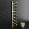 Arezzo 1600 x 500mm Brushed Brass Straight Heated Towel Rail -Cheap Bathroom Heating Store RDBBT165 n p
