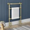 Chatsworth Savoy Brushed Brass Traditional Heated Towel Rail Radiator