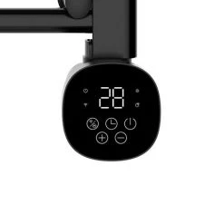 TCP Smart 500W Black 800 x 500mm Wi-Fi Energy Saving Electric Only Towel Radiator -Cheap Bathroom Heating Store SMABLTOWRAIL500W05EW D3 460