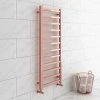 Brooklyn Square 1200 x 500mm Rose Gold Heated Towel Rail -Cheap Bathroom Heating Store SQRGT12 p1