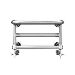 Chatsworth Traditional 300 x 500mm Chrome Heated Towel Rail Shelf -Cheap Bathroom Heating Store SUN D21 n d1 460