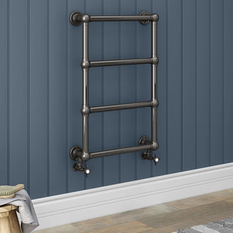 Bloomsbury Black Nickel 498 x 748mm Wall Mounted Towel Rail 3 Bloomsbury Black Nickel 498 x 748mm Wall Mounted Towel Rail
