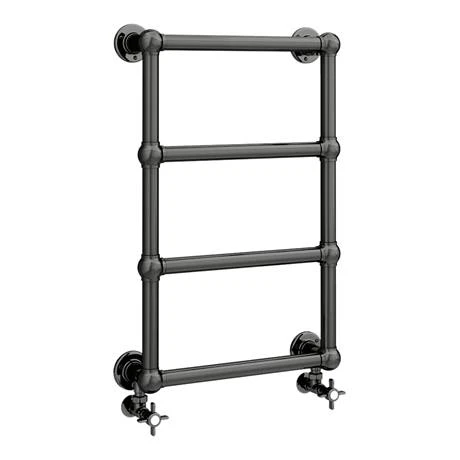 Bloomsbury Black Nickel 498 x 748mm Wall Mounted Towel Rail 4 Bloomsbury Black Nickel 498 x 748mm Wall Mounted Towel Rail - Image 2