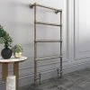 Bloomsbury Old English Brass 498 x 1194mm Floor Mounted Towel Rail -Cheap Bathroom Heating Store TR19OEB n p