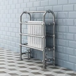 Crosby Traditional Freestanding Towel Rail Column Radiator (850 x 673mm) -Cheap Bathroom Heating Store TR20 n d4 460