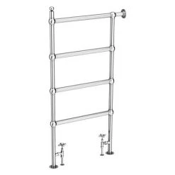 Chatsworth Traditional 1194 x 598mm Chrome Space-Saving Heated Towel Rail -Cheap Bathroom Heating Store TR26SS d2 460