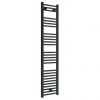 Toreno Black W300 x H1600mm Heated Towel Rail - Straight -Cheap Bathroom Heating Store TRB316 p