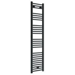 Toreno Black W300 x H1600mm Heated Towel Rail - Straight