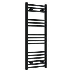 Toreno Black Curved W400 x H1000mm Heated Towel Rail