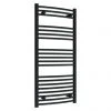 Toreno Black Curved W600 x H1200mm Heated Towel Rail -Cheap Bathroom Heating Store TRB612C prod