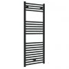 Toreno Black W600 x H1200mm Heated Towel Rail - Straight -Cheap Bathroom Heating Store TRB612 p