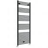 Toreno Black W600 x H1600mm Heated Towel Rail - Straight 2 Toreno Black W600 x H1600mm Heated Towel Rail - Straight -Cheap Bathroom Heating Store TRB616 p