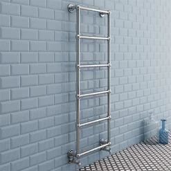 Chatsworth Wall Mounted Towel Rail 1550 x 600mm - Chrome