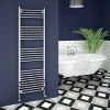 Trafalgar W500 x H1600mm Traditional Heated Ladder Towel Rail - Straight -Cheap Bathroom Heating Store TS516BC np